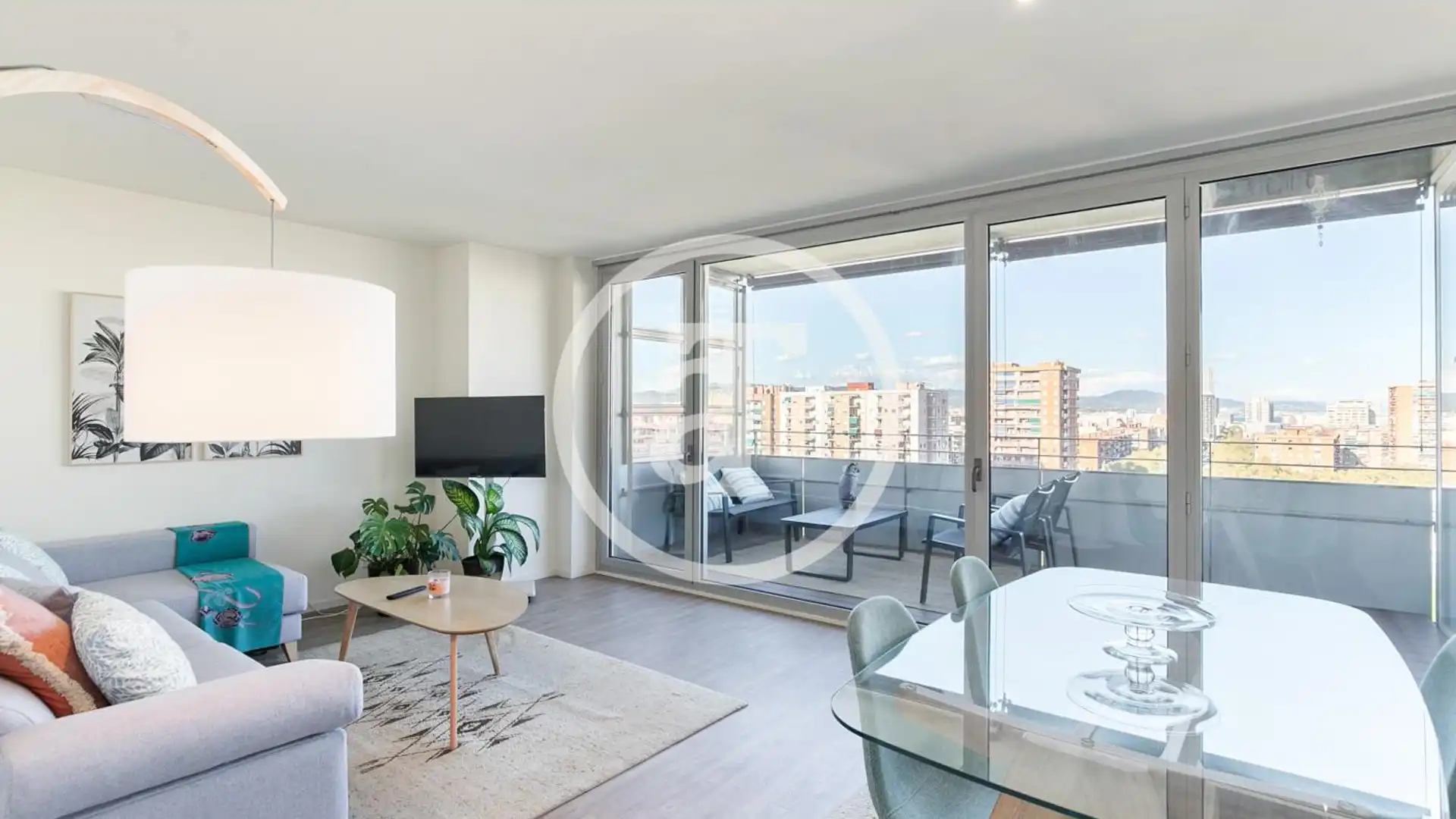 Living room of Flat for rent in  Barcelona Capital  with Air Conditioner, Heating and Furnished