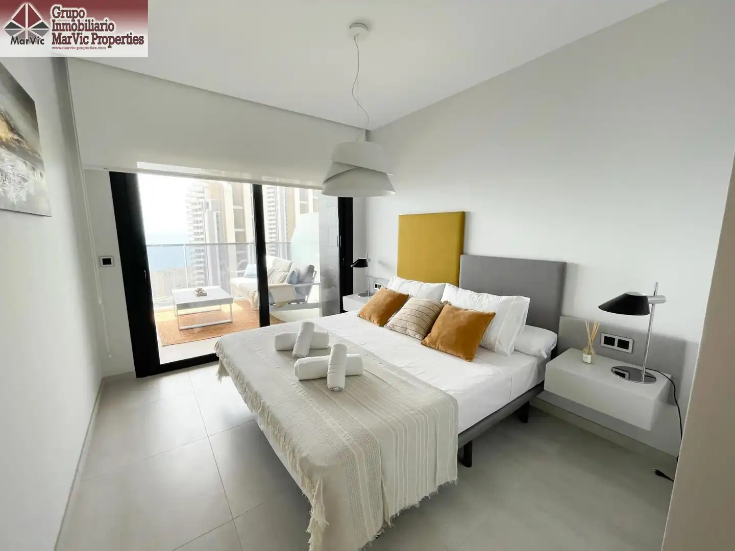 Schlafzimmer von Wohnung zum Verkauf in Benidorm mit Terrasse, Möbliert und Gemeinschaftspool