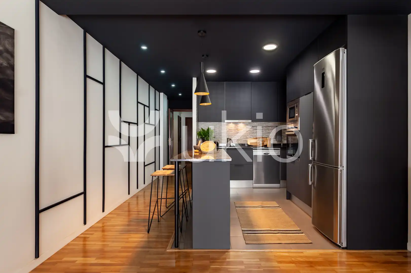 Cuina de Apartament de lloguer en Barcelona amb Aire condicionat, Calefacció i Terrassa