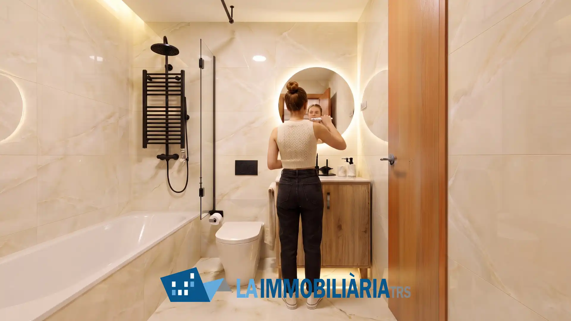 Badezimmer von Wohnung zum Verkauf in Terrassa mit Klimaanlage, Heizung und Terrasse