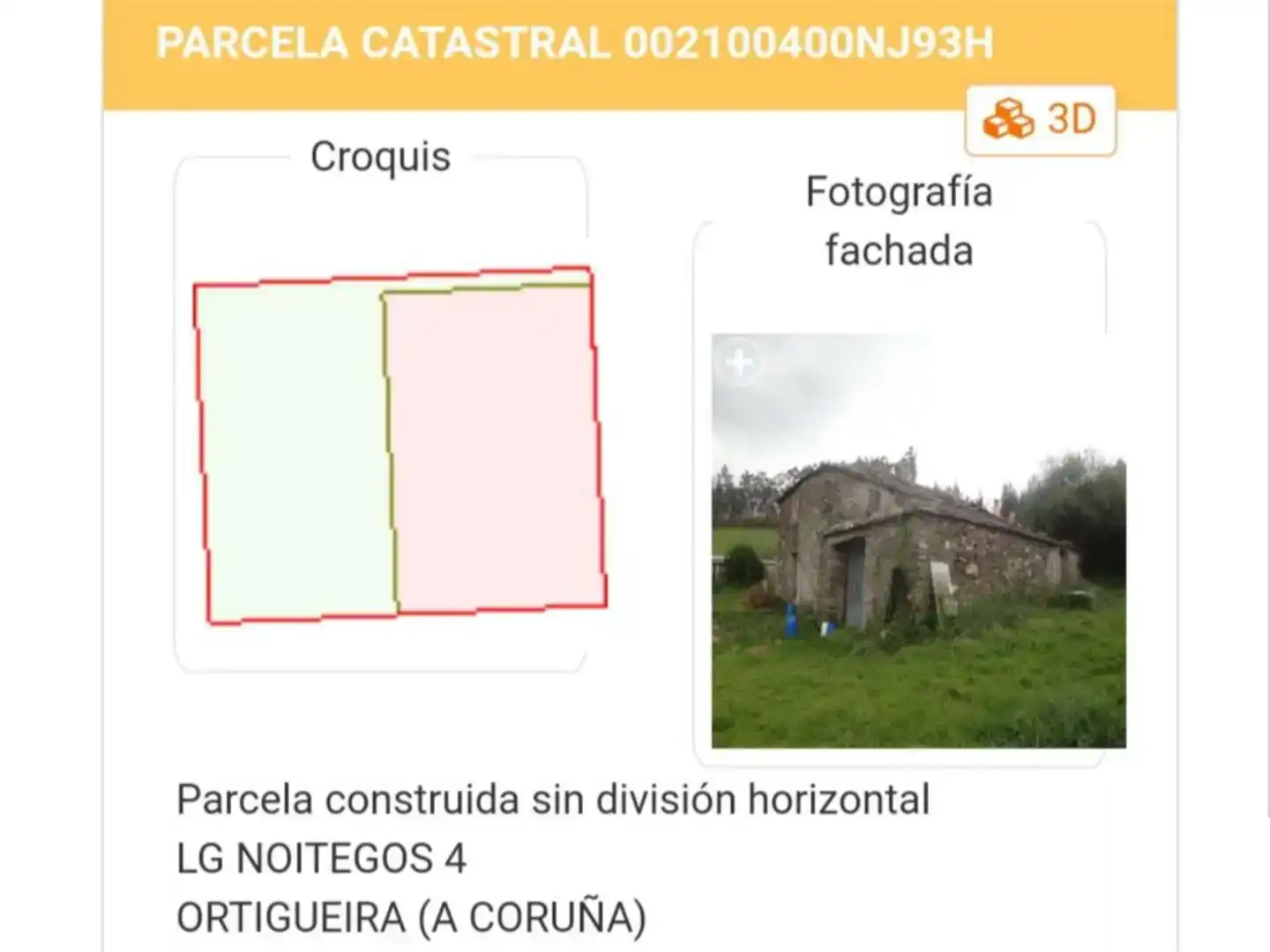 Planta baixa en venda en Ortigueira