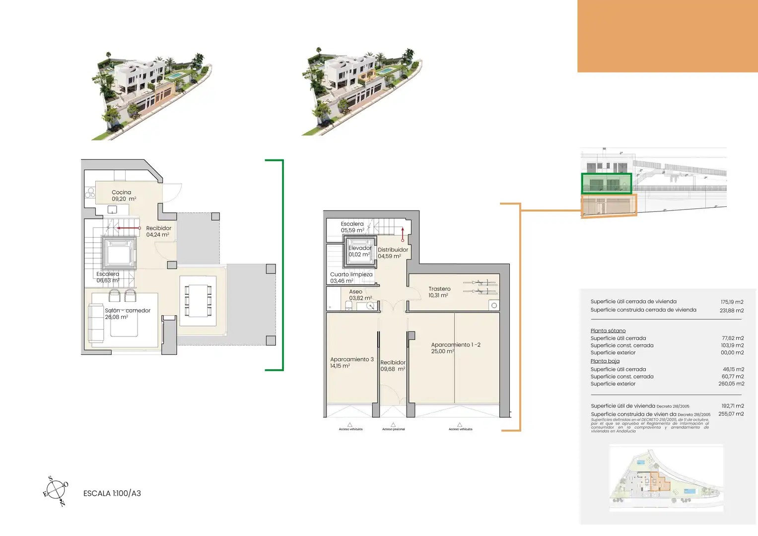 Einfamilien-Reihenhaus zum Verkauf in Málaga mit Privatgarten, Balkon und Gemeinschaftspool