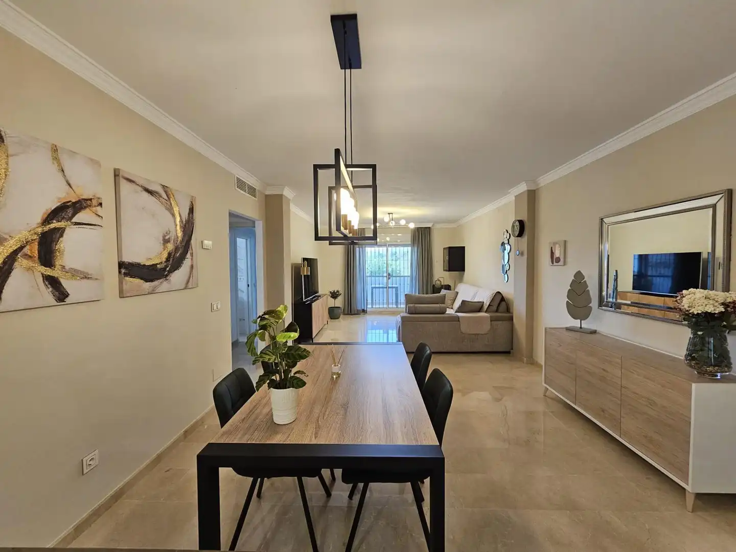 Dining room of Flat for rent in Mijas  with Terrace, Balcony and Community pool