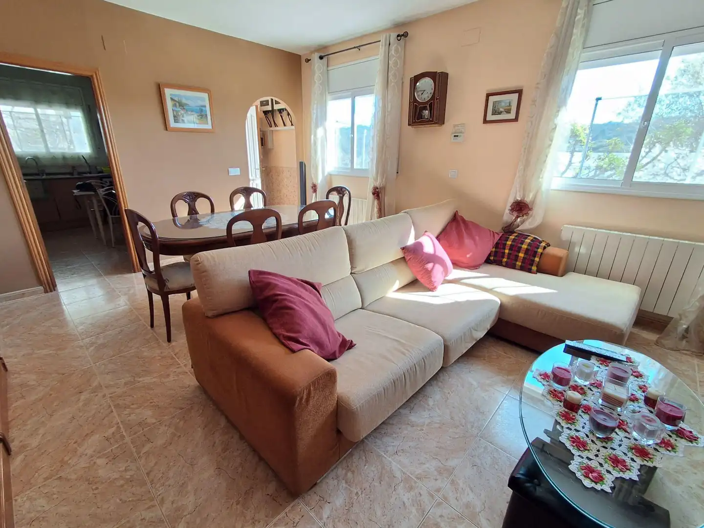 Living room of Houses for sale in Vidreres  with Heating, Private garden and Swimming Pool