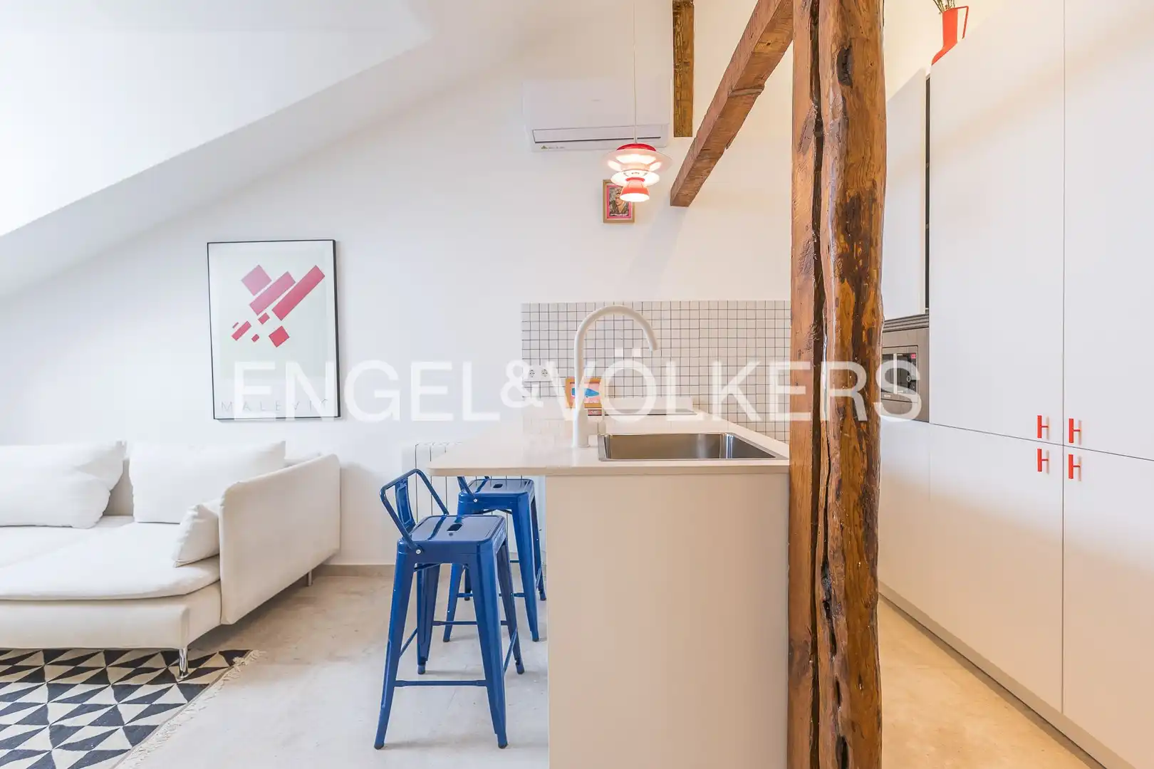 Küche von Wohnung zur Miete in Madrid mit Klimaanlage, Heizung und Möbliert