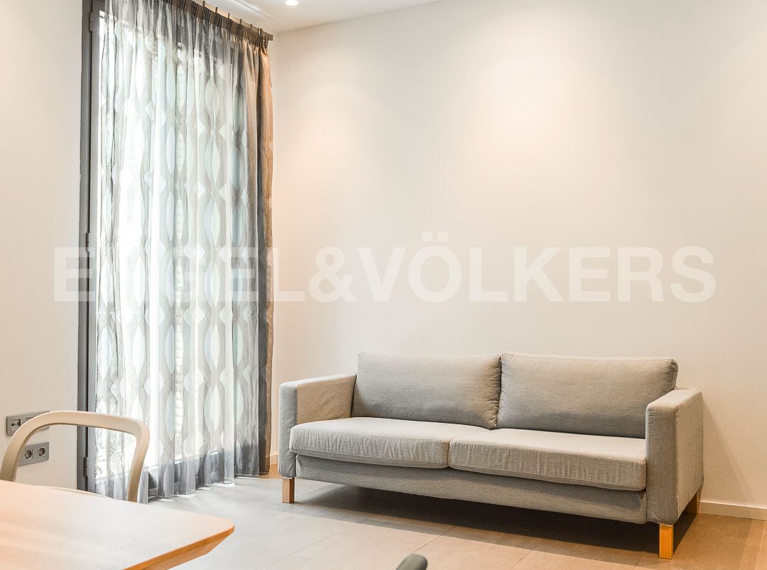 Living room of Apartment to rent in  Barcelona Capital  with Air Conditioner, Heating and Parquet flooring