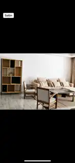 Sala de estar de Piso de alquiler en Estepona con Aire acondicionado, Terraza y Amueblado