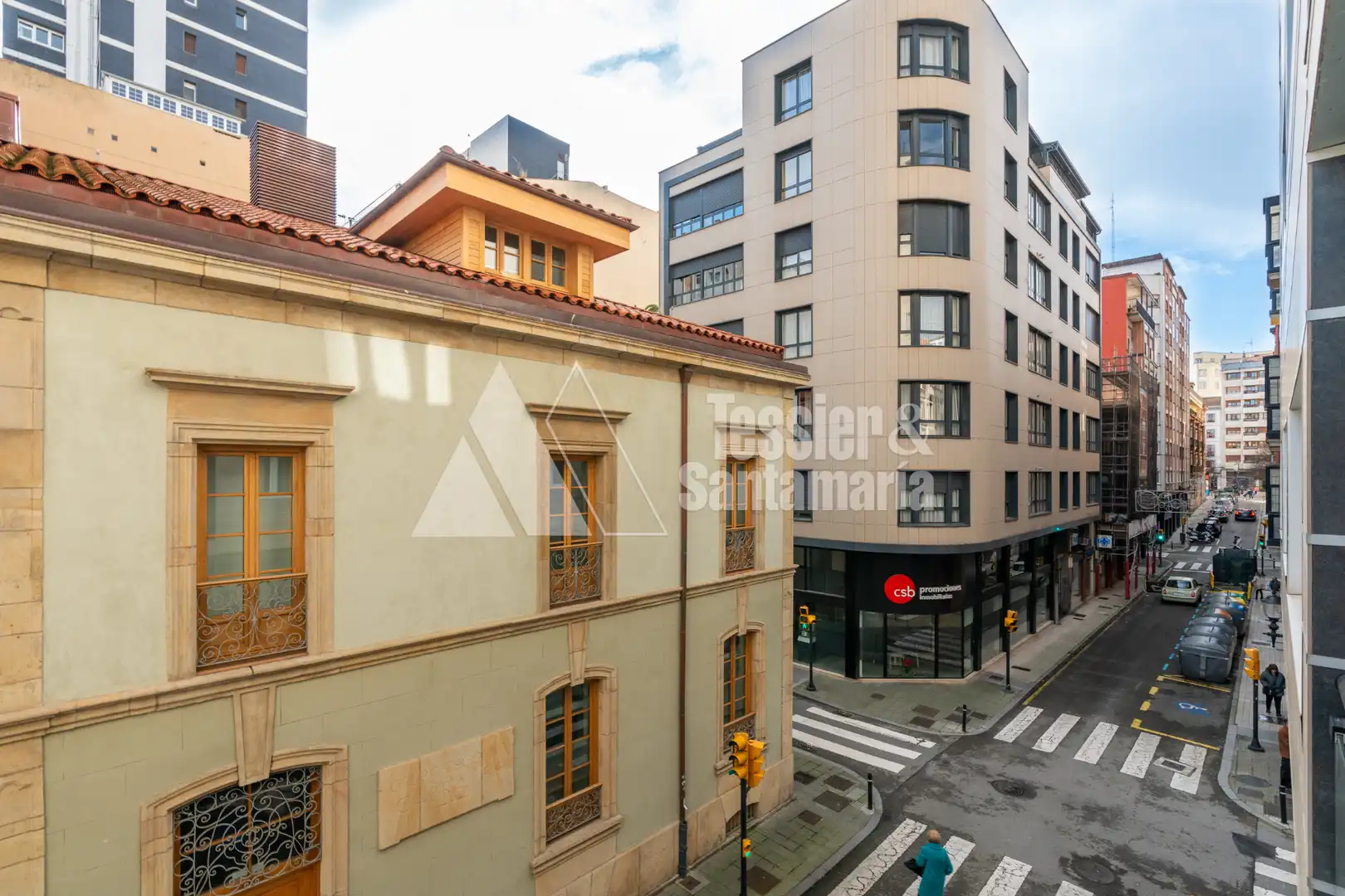 Vista exterior de Pis de lloguer en Gijón  amb Calefacció, Moblat i Forn