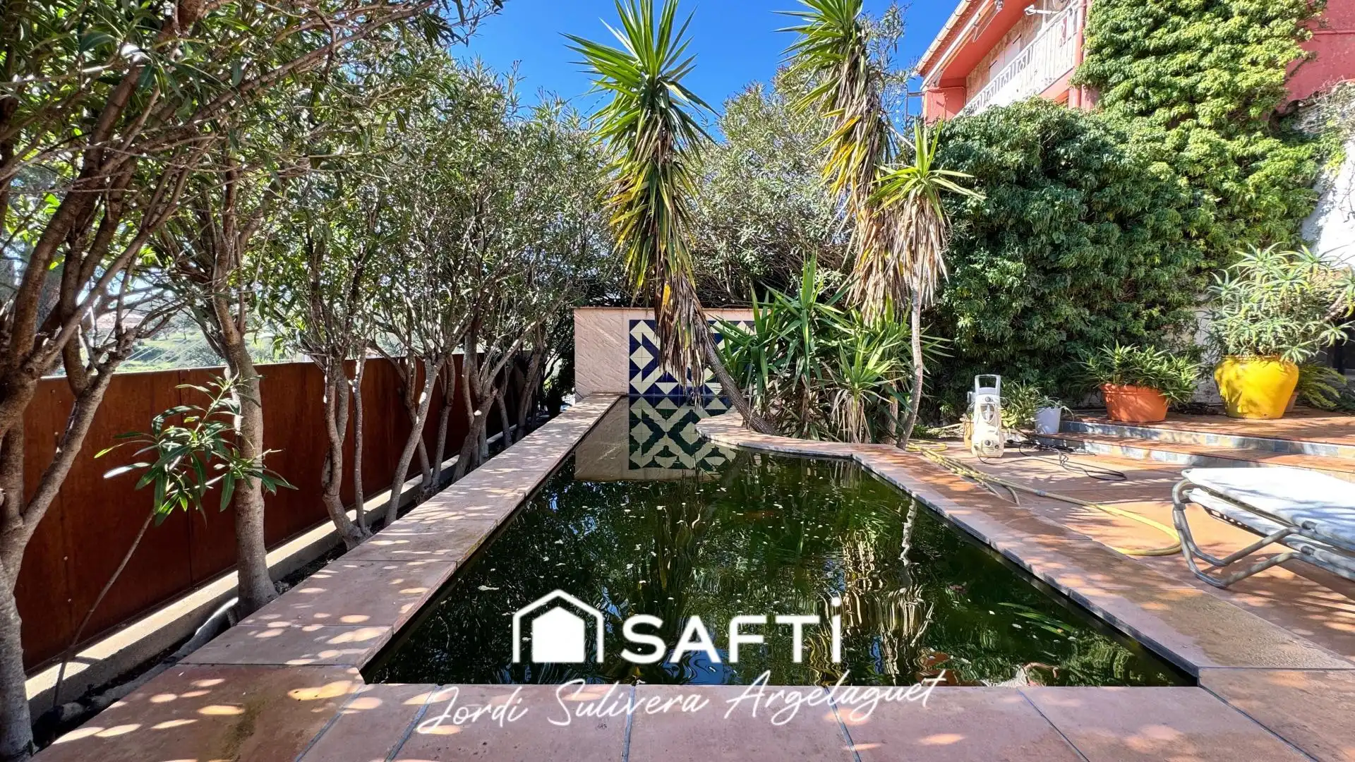 Garden of Detached homes for sale in Cantallops  with Heating, Terrace and Swimming Pool