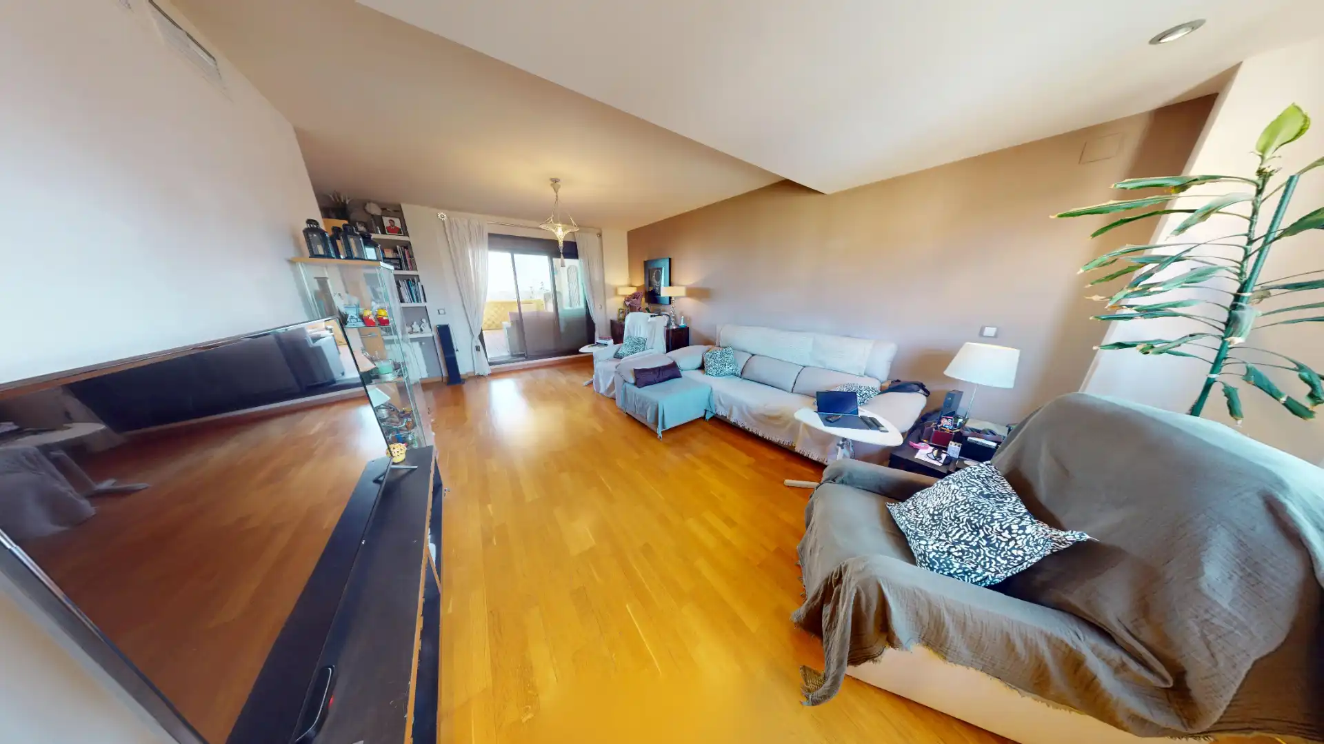 Living room of Attic for sale in Alicante / Alacant  with Air Conditioner, Heating and Parquet flooring
