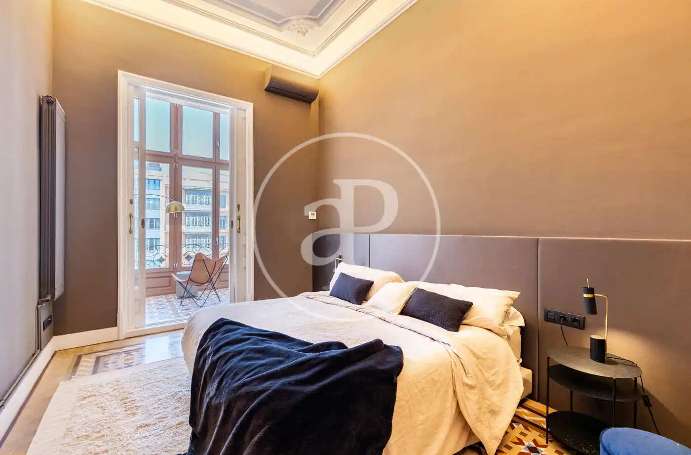 Schlafzimmer von Wohnung zur Miete in Barcelona mit Klimaanlage, Heizung und Möbliert