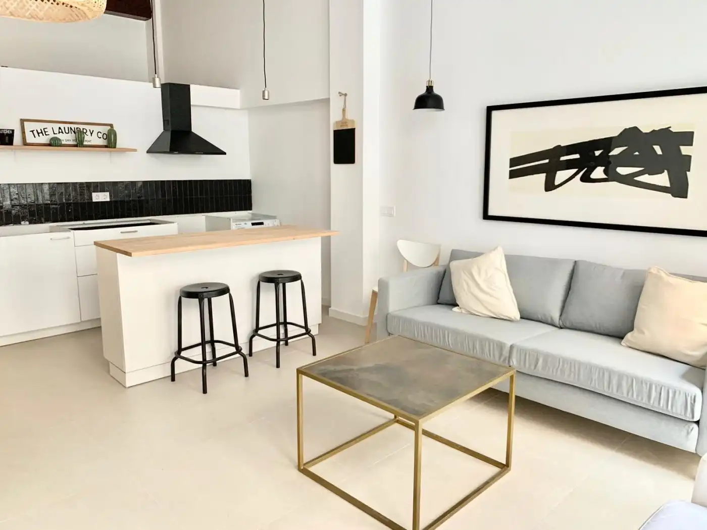 Sala de estar de Planta baja de alquiler en  Valencia Capital con Aire acondicionado, Terraza y Amueblado