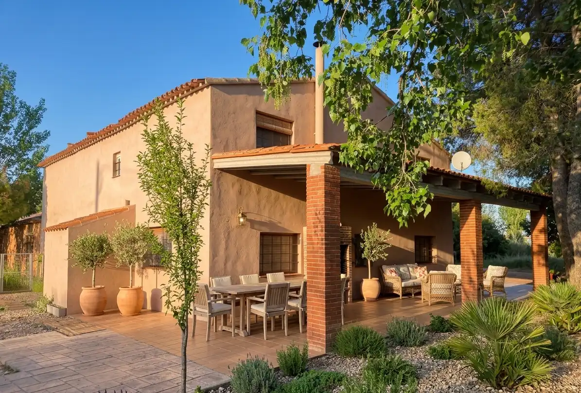 Terraza de Finca rústica en venta en Fraga con Aire acondicionado, Jardín privado y Terraza