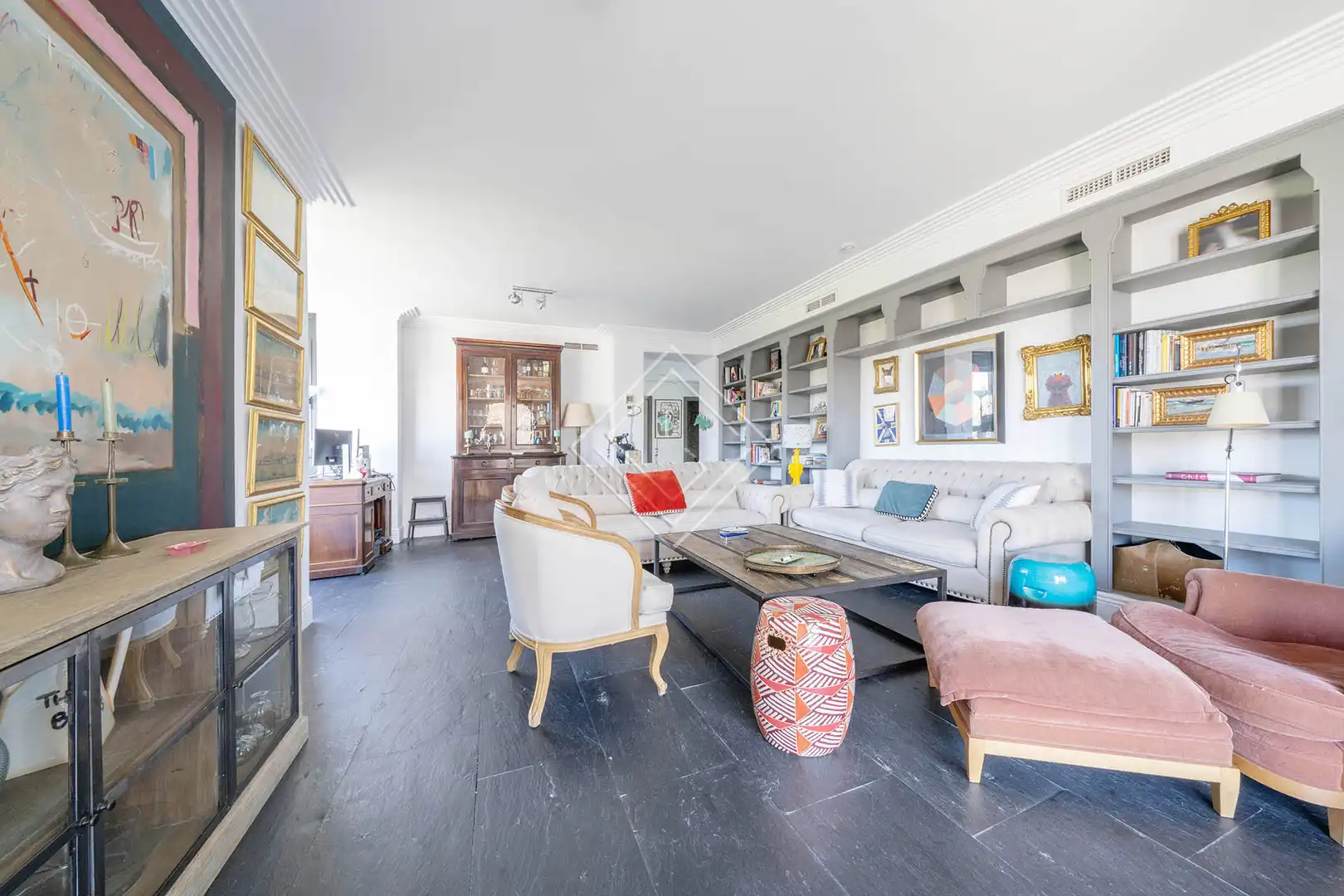 Sala d'estar de Àtic de lloguer en Madrid amb Aire condicionat, Calefacció i Terrassa
