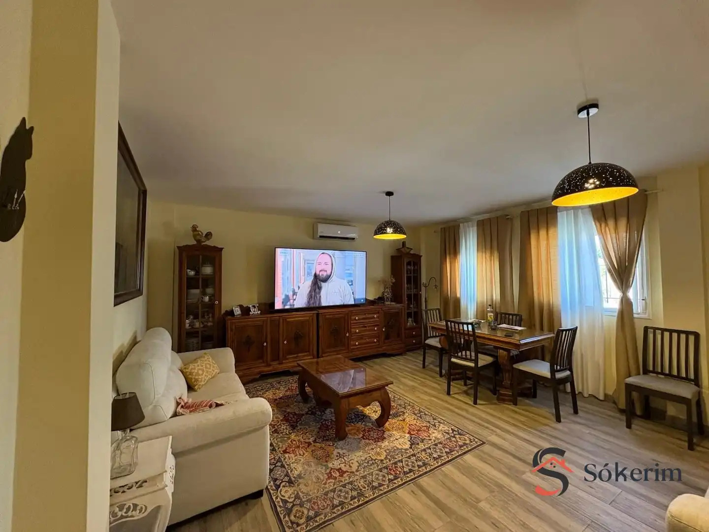 Wohnzimmer von Wohnung zum Verkauf in Alcabón mit Klimaanlage, Heizung und Privatgarten