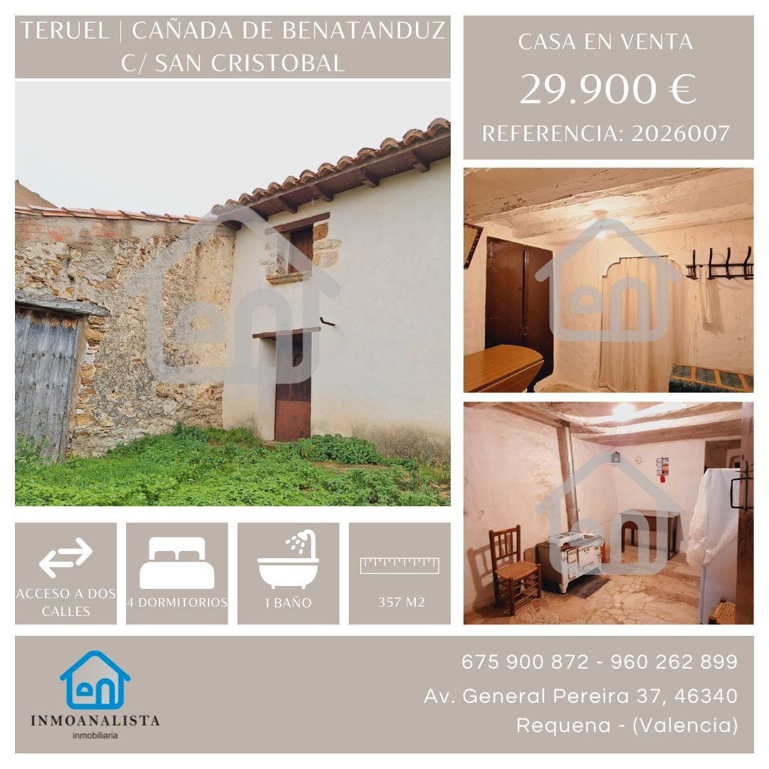 Casa o xalet en venda a Calle San Cristóbal, Cañada de Benatanduz