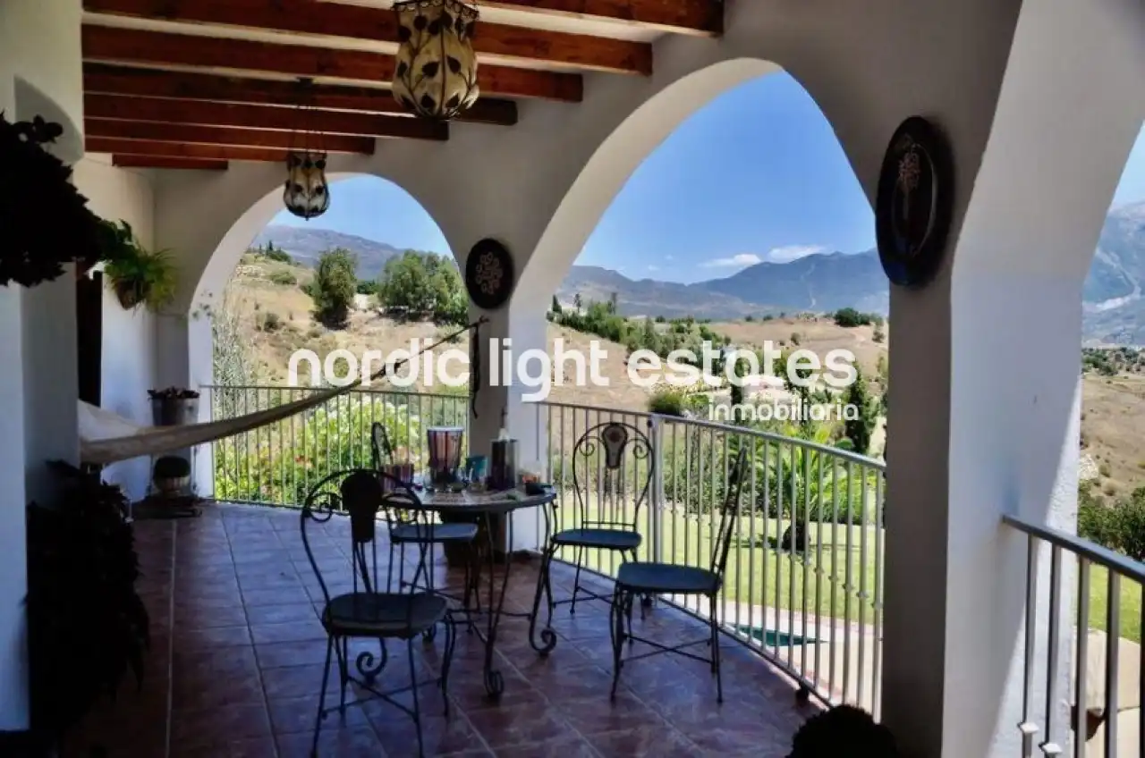 Exterior view of Houses for sale in Viñuela  with Terrace, Swimming Pool and Furnished