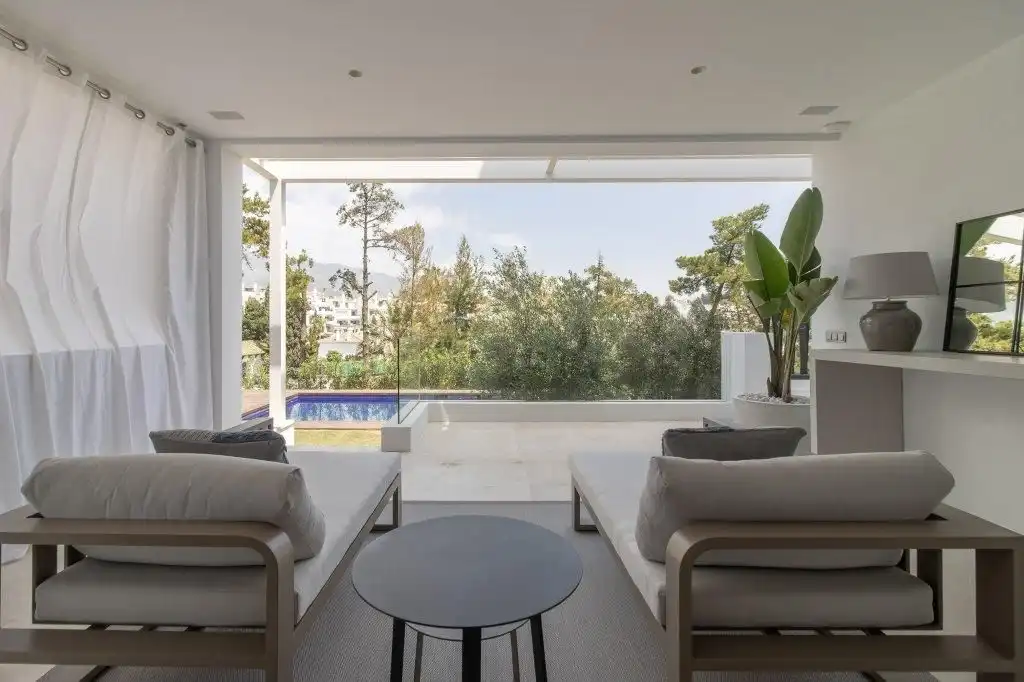 Terraza de Casa o chalet en venta en Marbella con Jardín privado, Terraza y Piscina