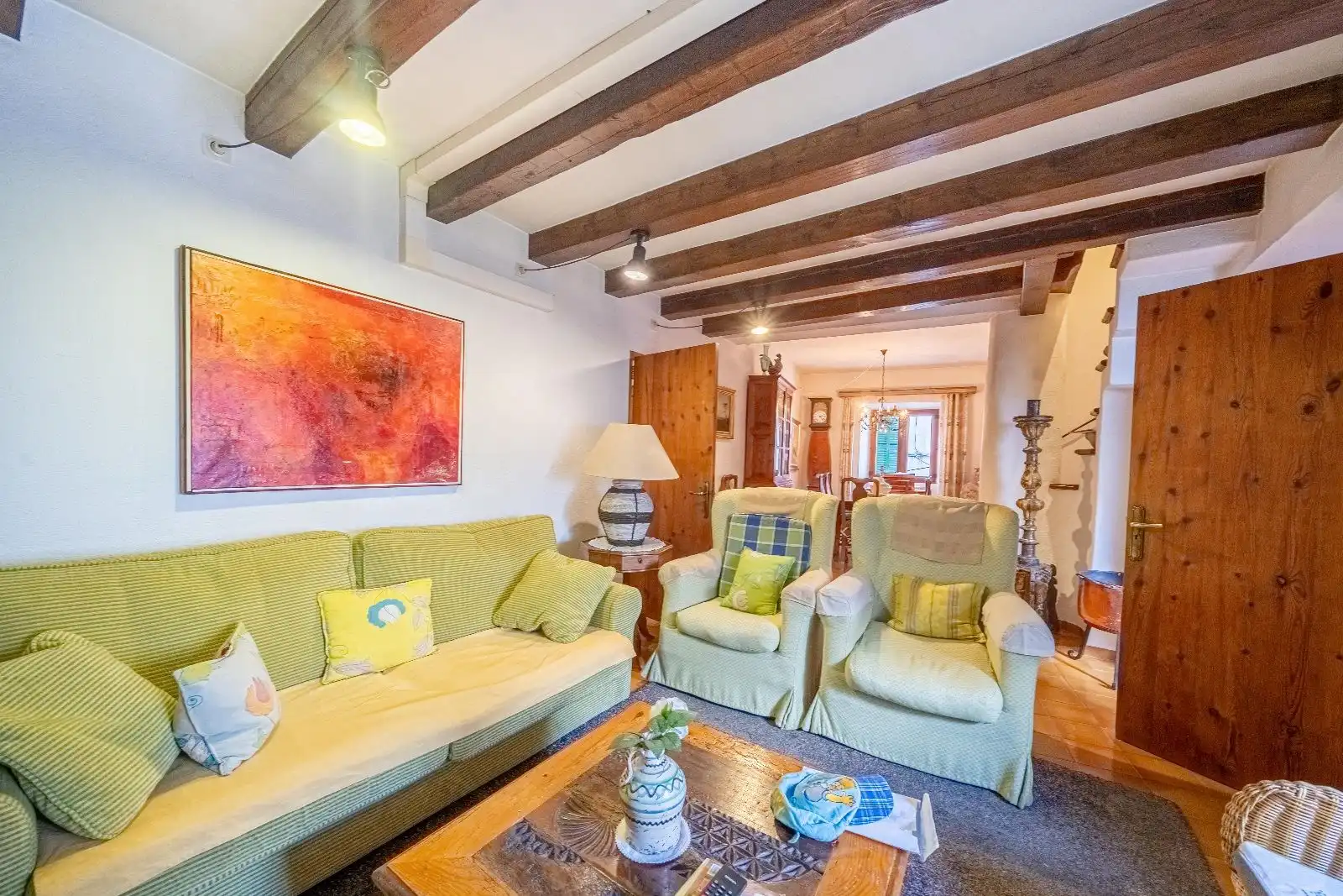 Sala de estar de Casa adosada en venta en Pollença con Aire acondicionado, Calefacción y Terraza
