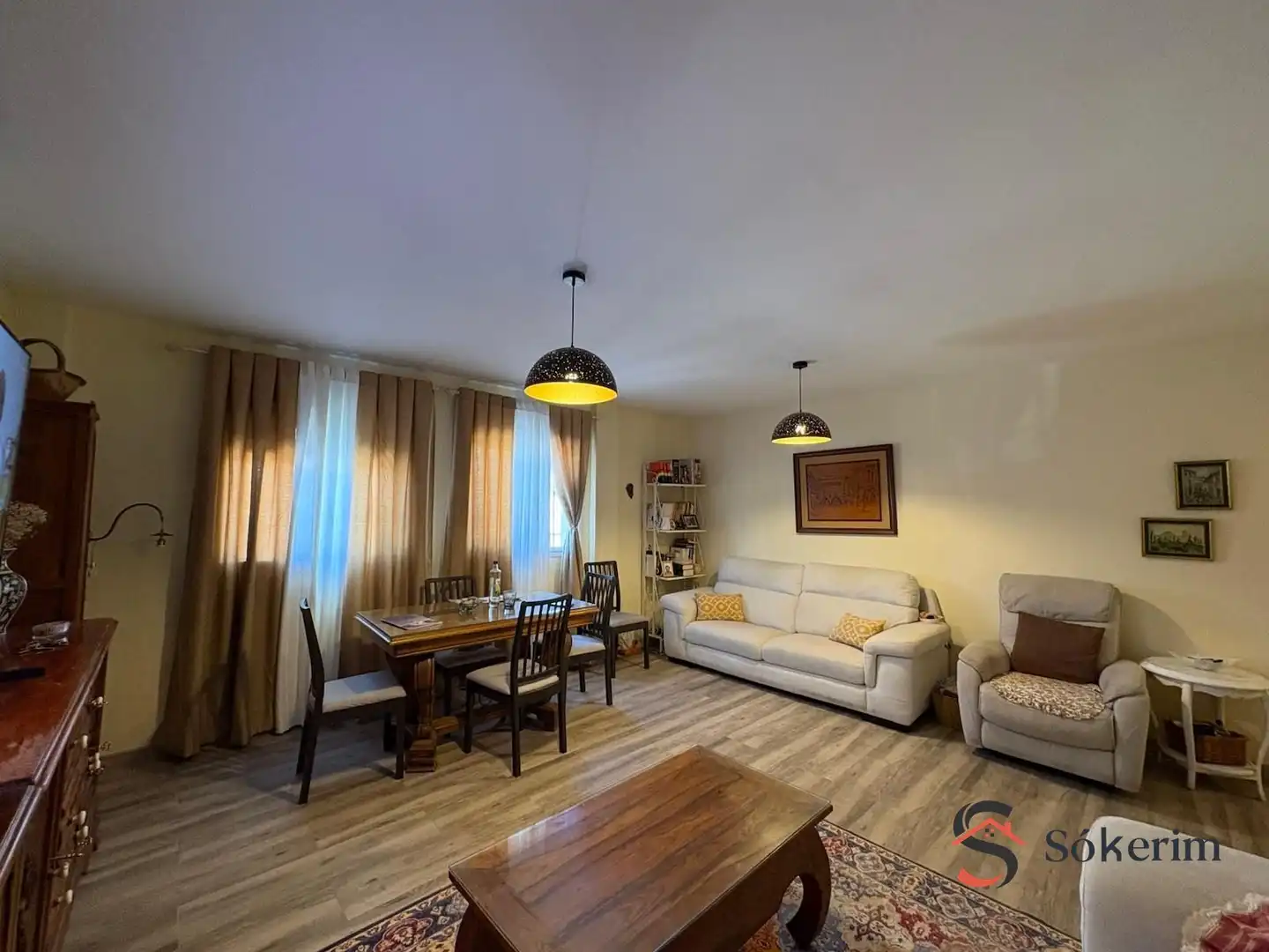 Wohnzimmer von Wohnung zum Verkauf in Alcabón mit Klimaanlage, Heizung und Privatgarten