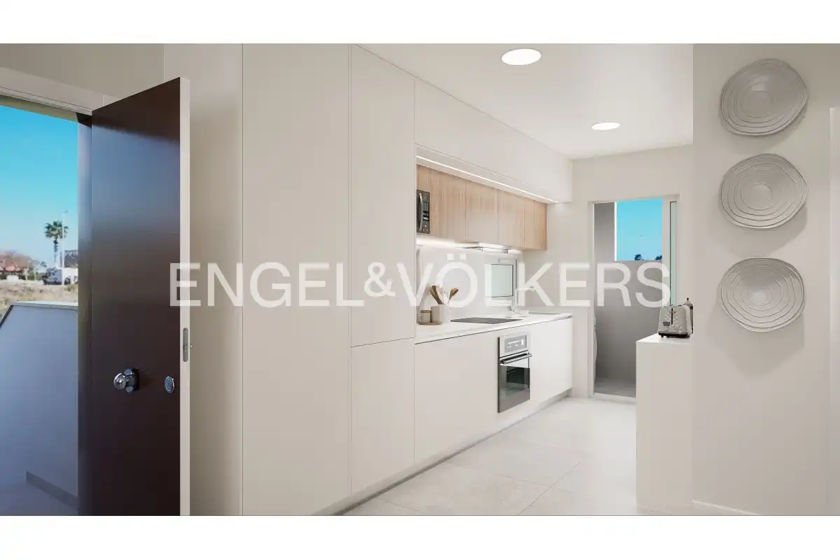 Cocina de Apartamento en venta en Pilar de la Horadada con Aire acondicionado, Calefacción y Terraza