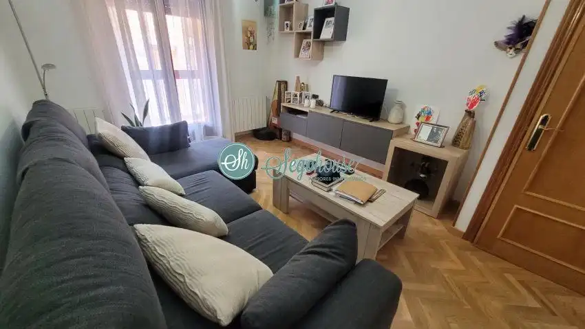 Sala d'estar de Casa o xalet en venda en Segovia amb Calefacció, Parquet i Terrassa