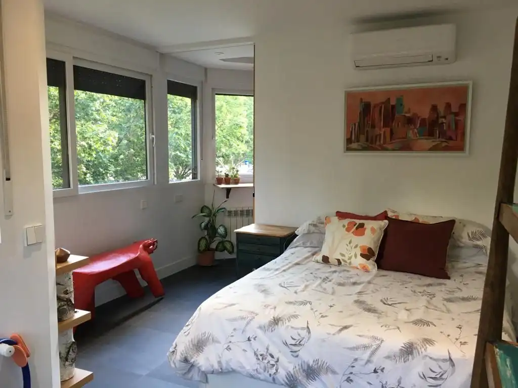 Bedroom of Flat for rent in Madrid  with Air Conditioner, Heating and Terrace