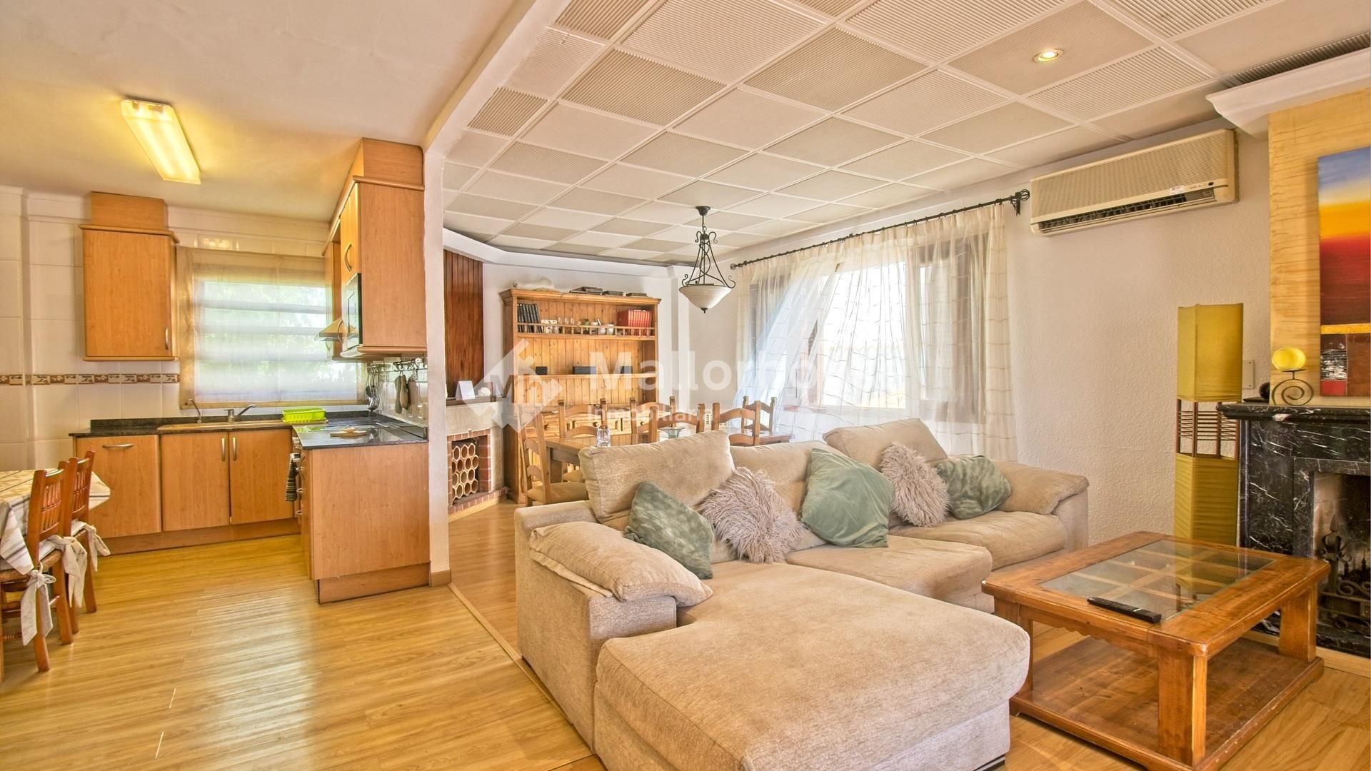 Sala d'estar de Apartament en venda en Santa Margalida amb Aire condicionat, Calefacció i Parquet