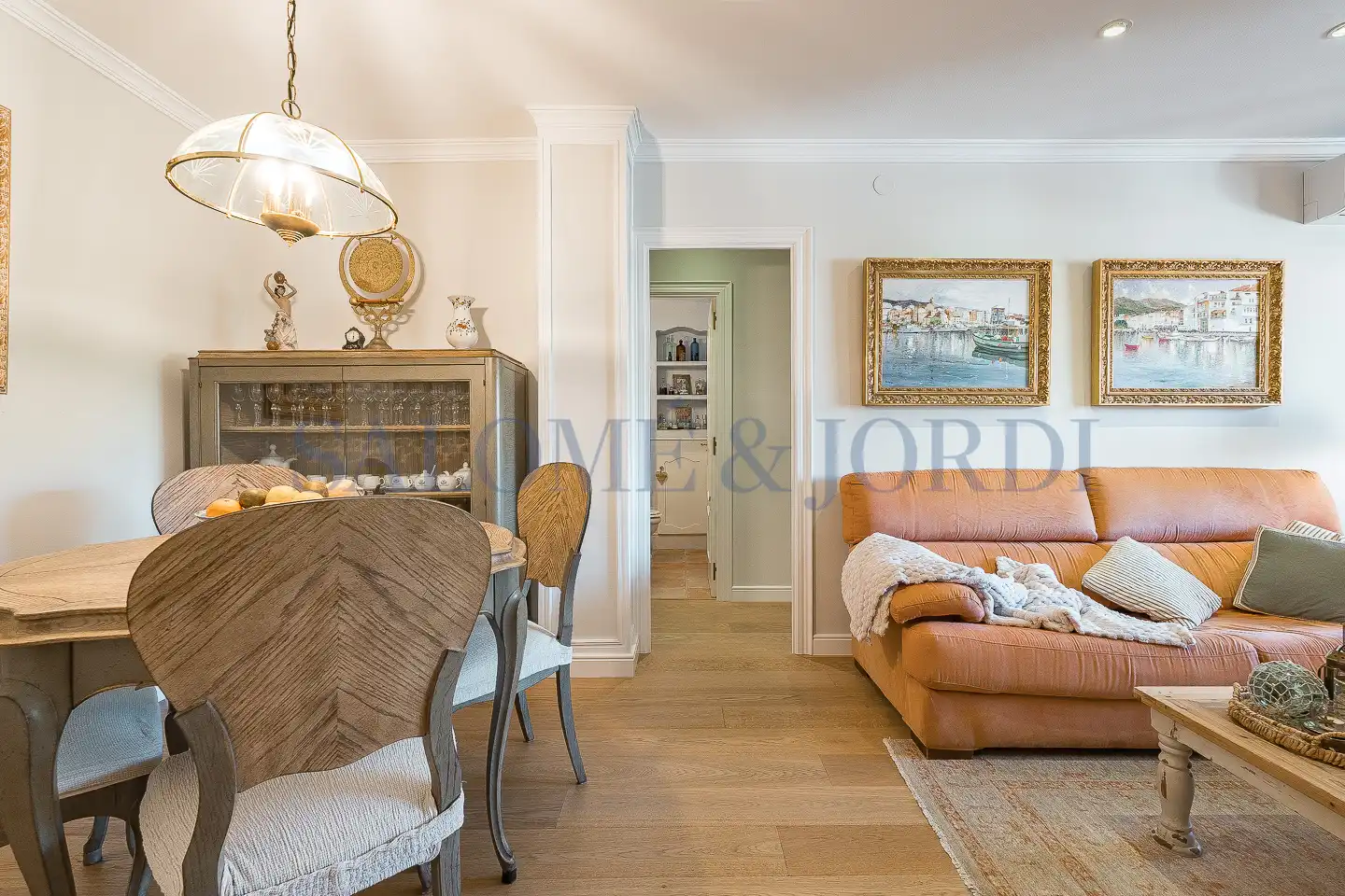 Wohnzimmer von Wohnung zum Verkauf in Vilassar de Mar mit Klimaanlage, Heizung und Parkett