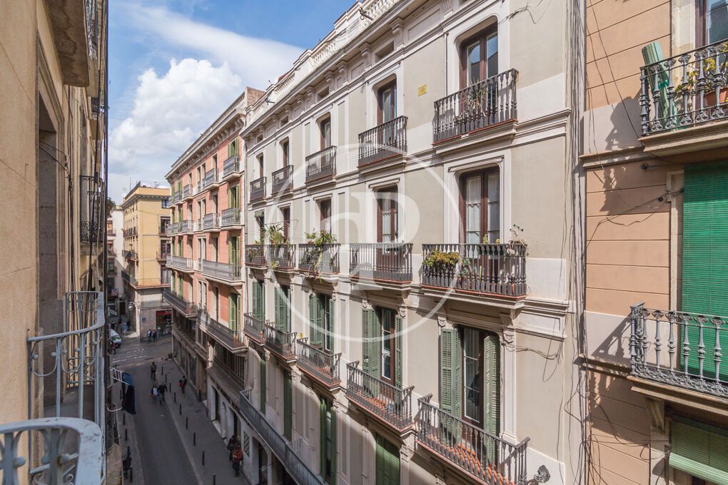 Vista exterior de Pis de lloguer en  Barcelona Capital amb Calefacció, Moblat i Balcó