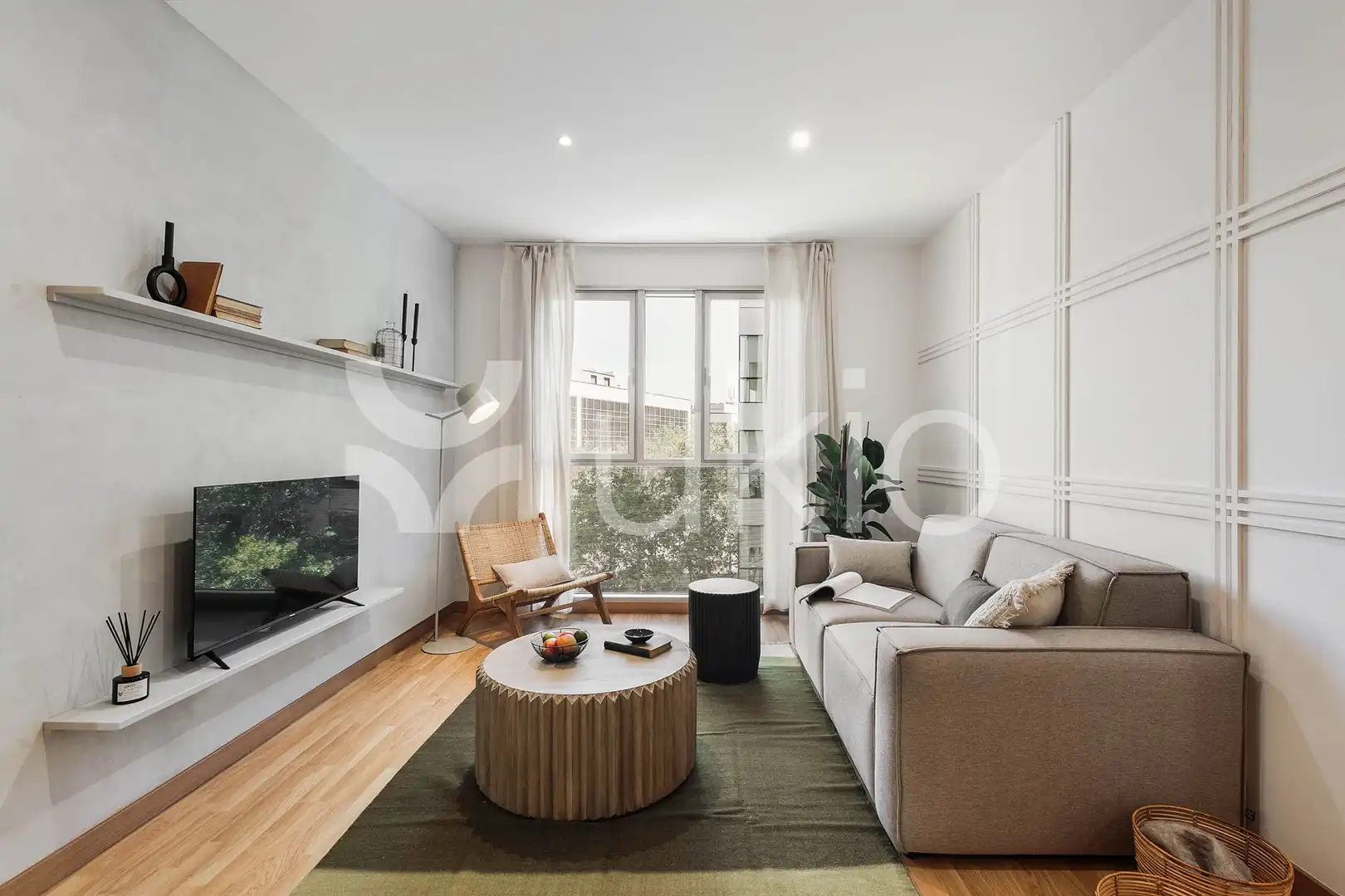 Wohnzimmer von Wohnungen zur Miete in Barcelona mit Klimaanlage, Heizung und Möbliert