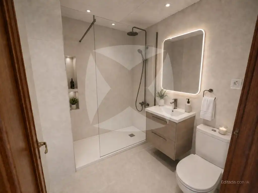 Bathroom of Flat for sale in Badajoz  with Air Conditioner, Terrace and Balcony