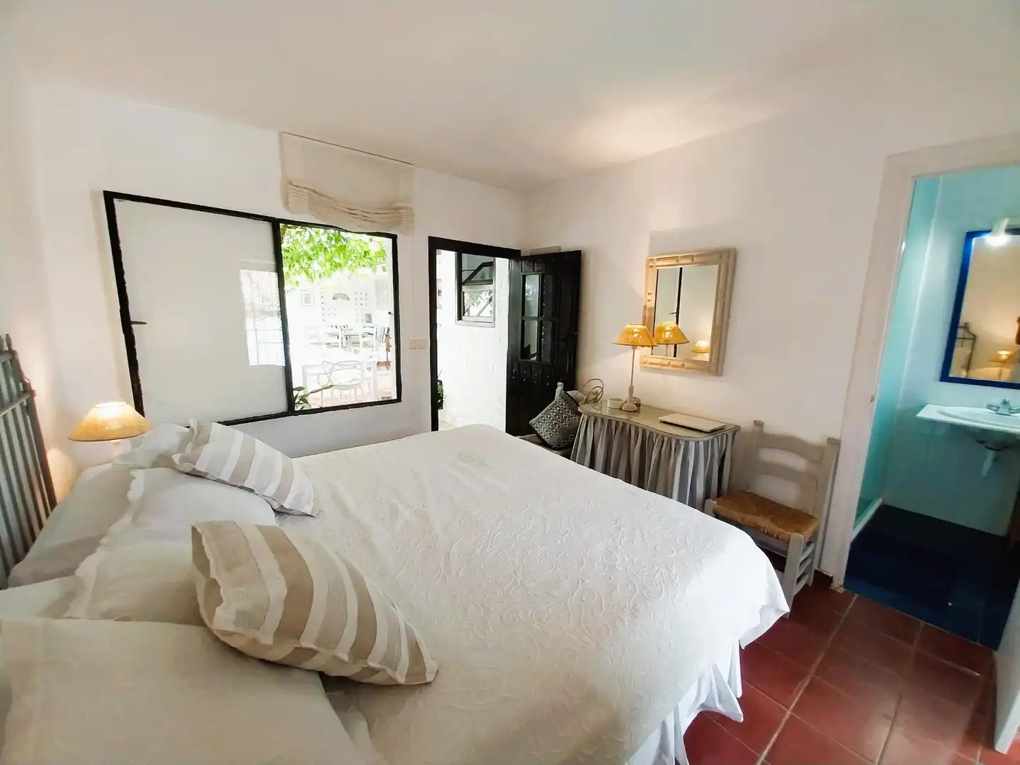Dormitori de Casa o xalet de lloguer en Mijas amb Jardí privat, Terrassa i Moblat