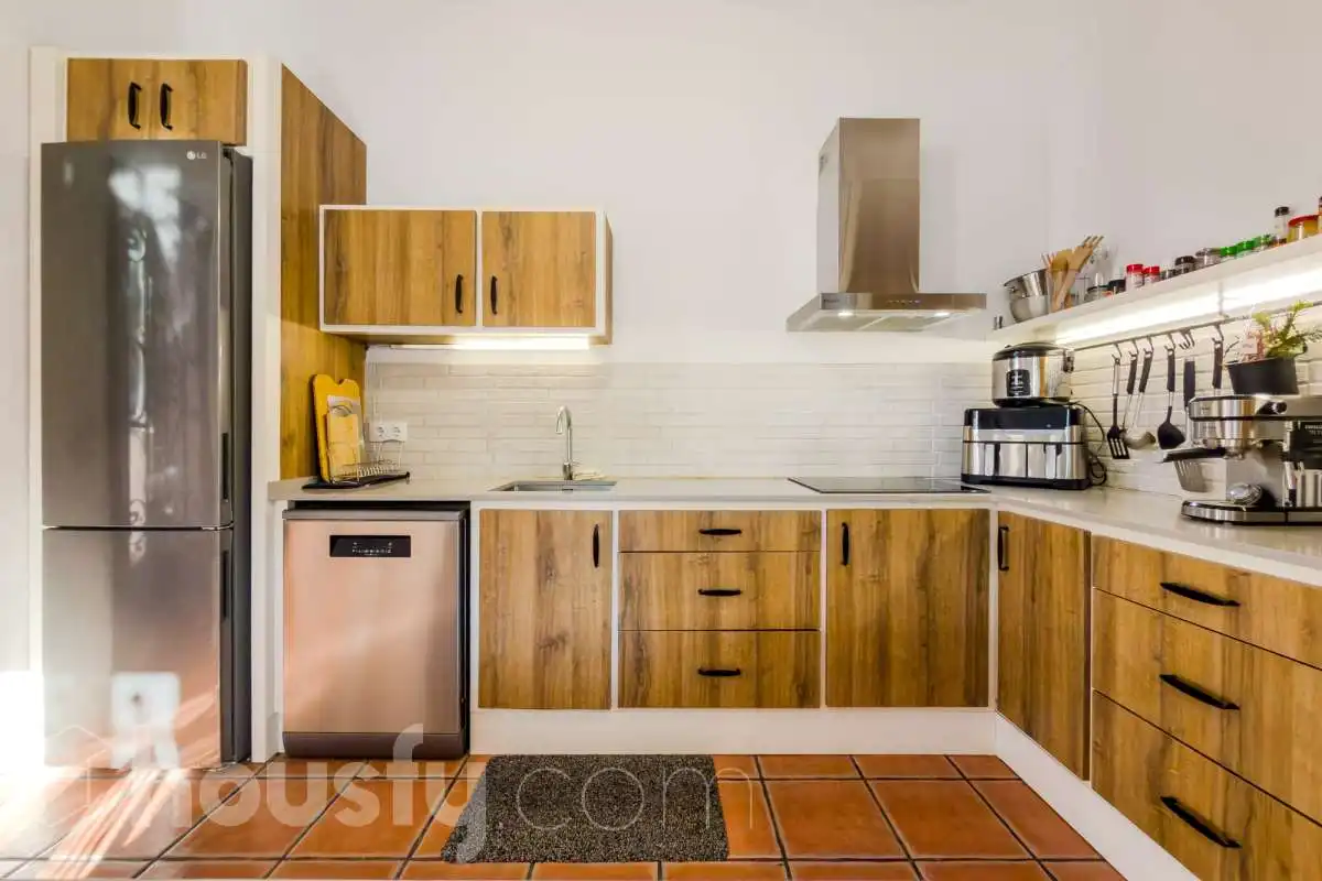 Cocina de Finca rústica en venta en Montgat con Calefacción, Jardín privado y Terraza