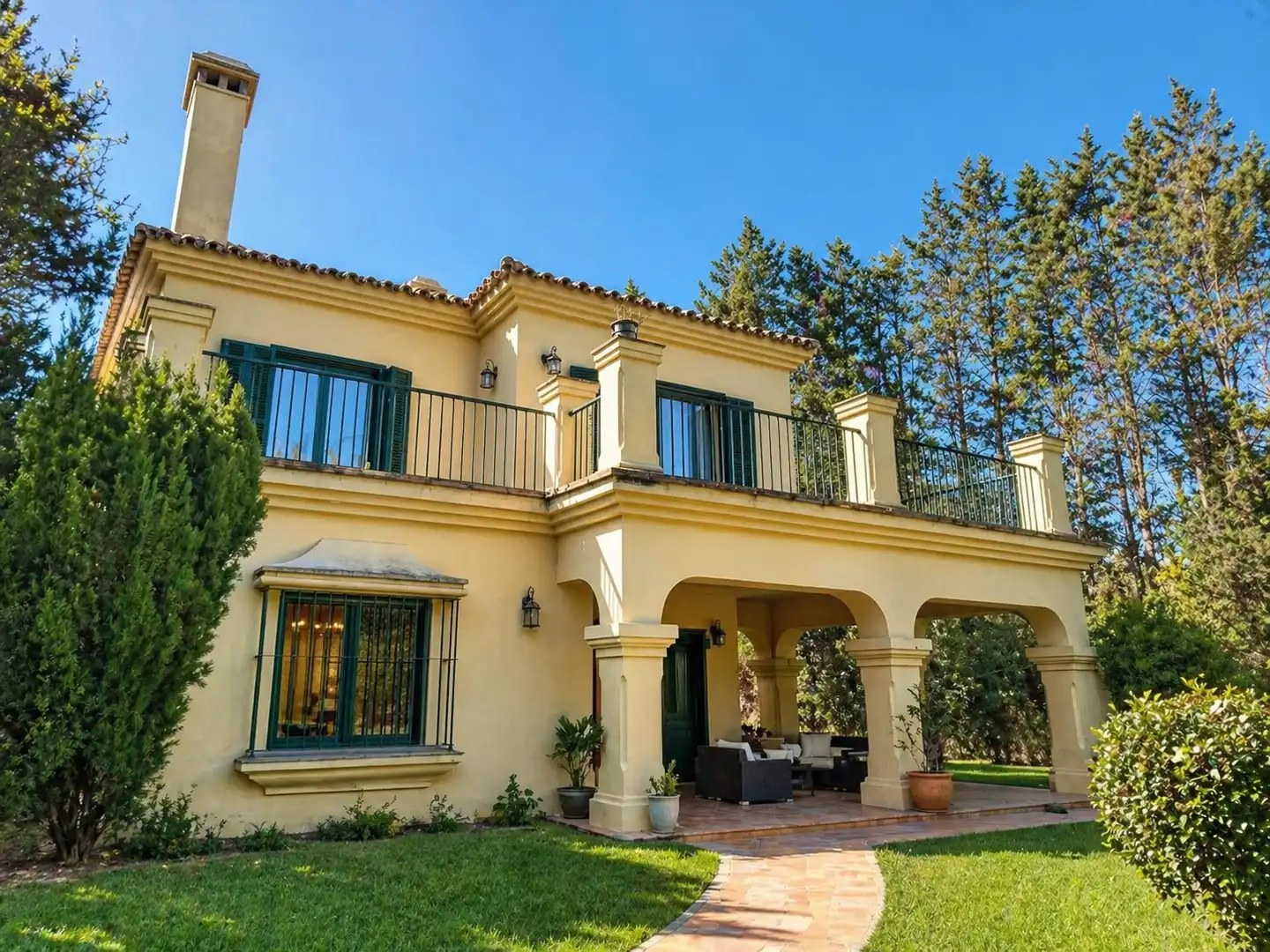 Exterior view of Detached homes for sale in Sotogrande  with Air Conditioner and Terrace