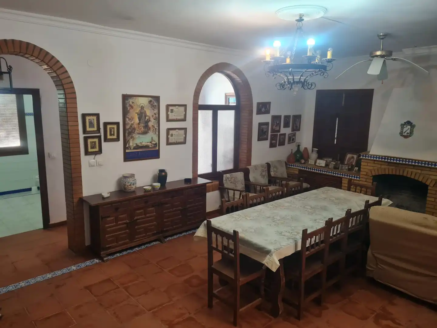 Esszimmer von Country house zum Verkauf in Cantillana mit Privatgarten, Terrasse und Schwimmbad