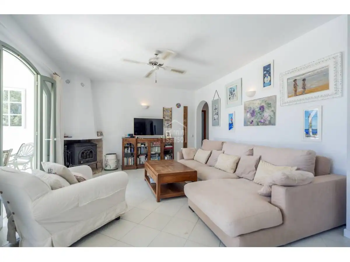 Sala de estar de Casa o chalet en venta en Sant Lluís con Jardín privado, Terraza y Piscina