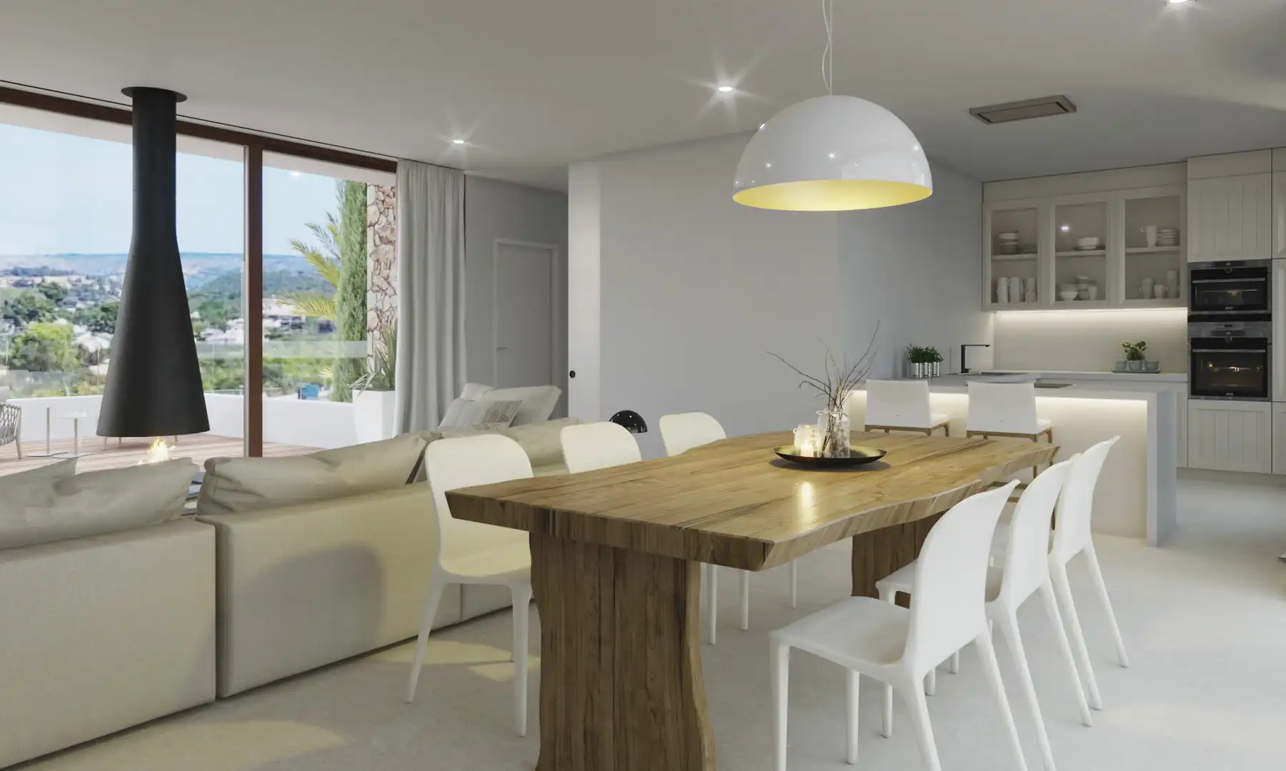 Dining room of Houses for sale in Jávea / Xàbia  with Air Conditioner, Heating and Terrace