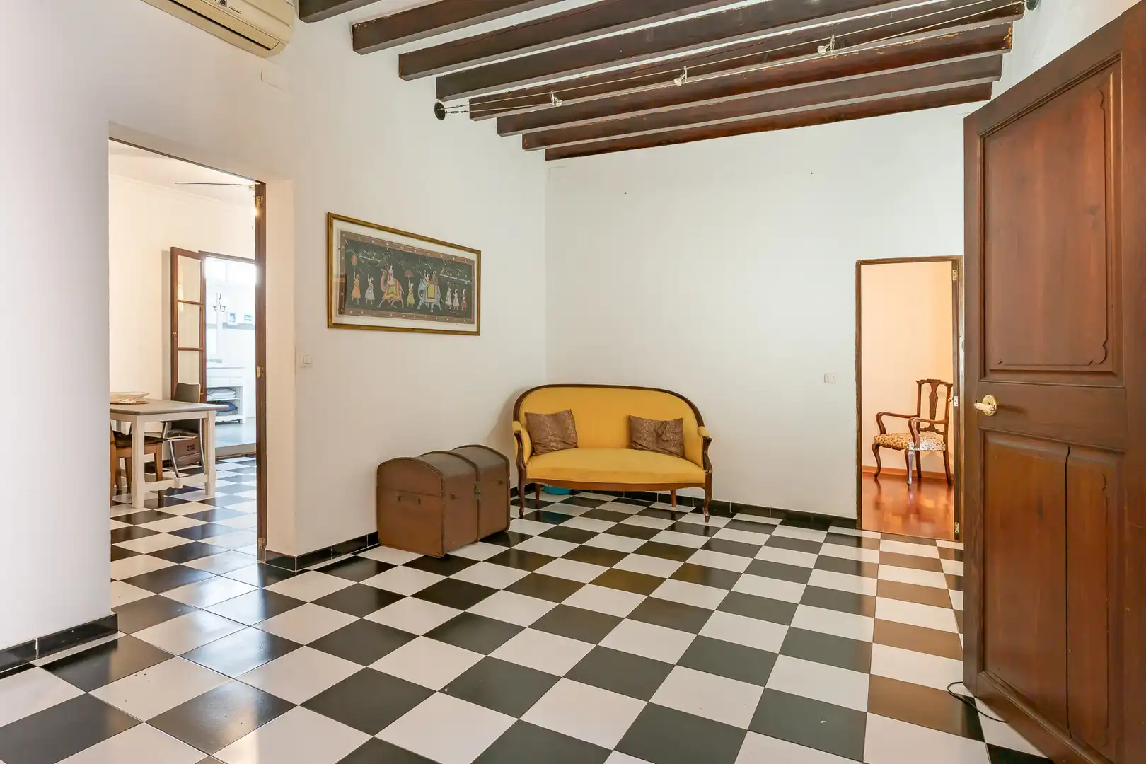 Sala d'estar de Pis de lloguer en  Palma de Mallorca amb Moblat
