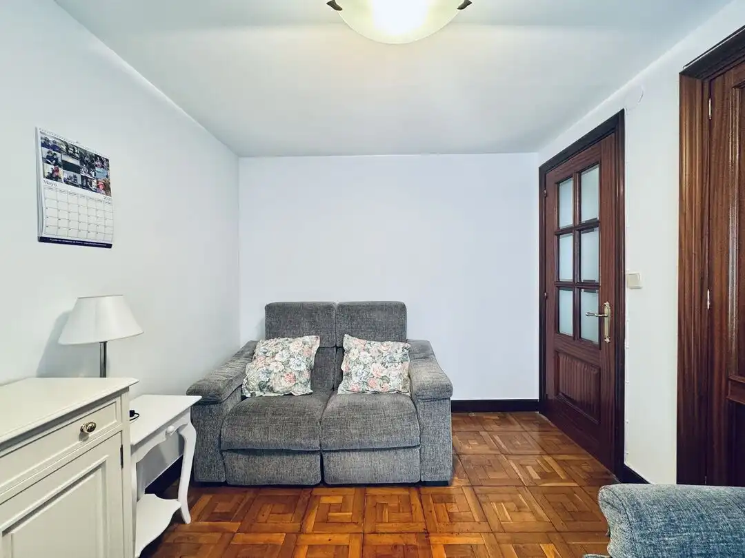 Sala d'estar de Pis en venda en Donostia - San Sebastián  amb Calefacció, Terrassa i Balcó