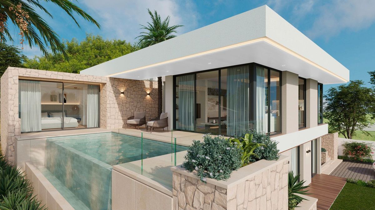 Exterior view of House or chalet for sale in Estepona  with Air Conditioner, Private garden and Terrace