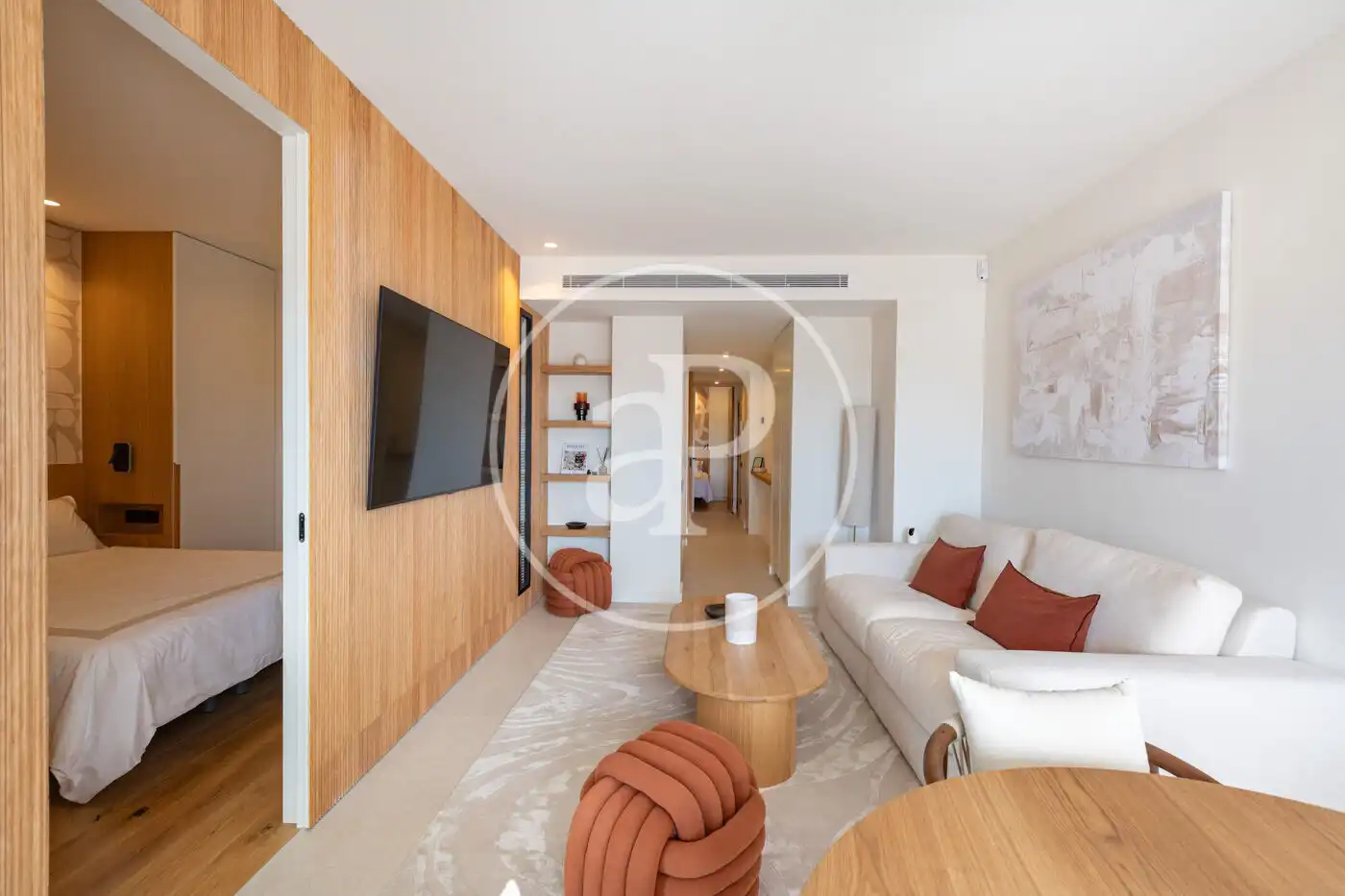 Sala d'estar de Pis en venda en Barcelona amb Aire condicionat, Calefacció i Terrassa