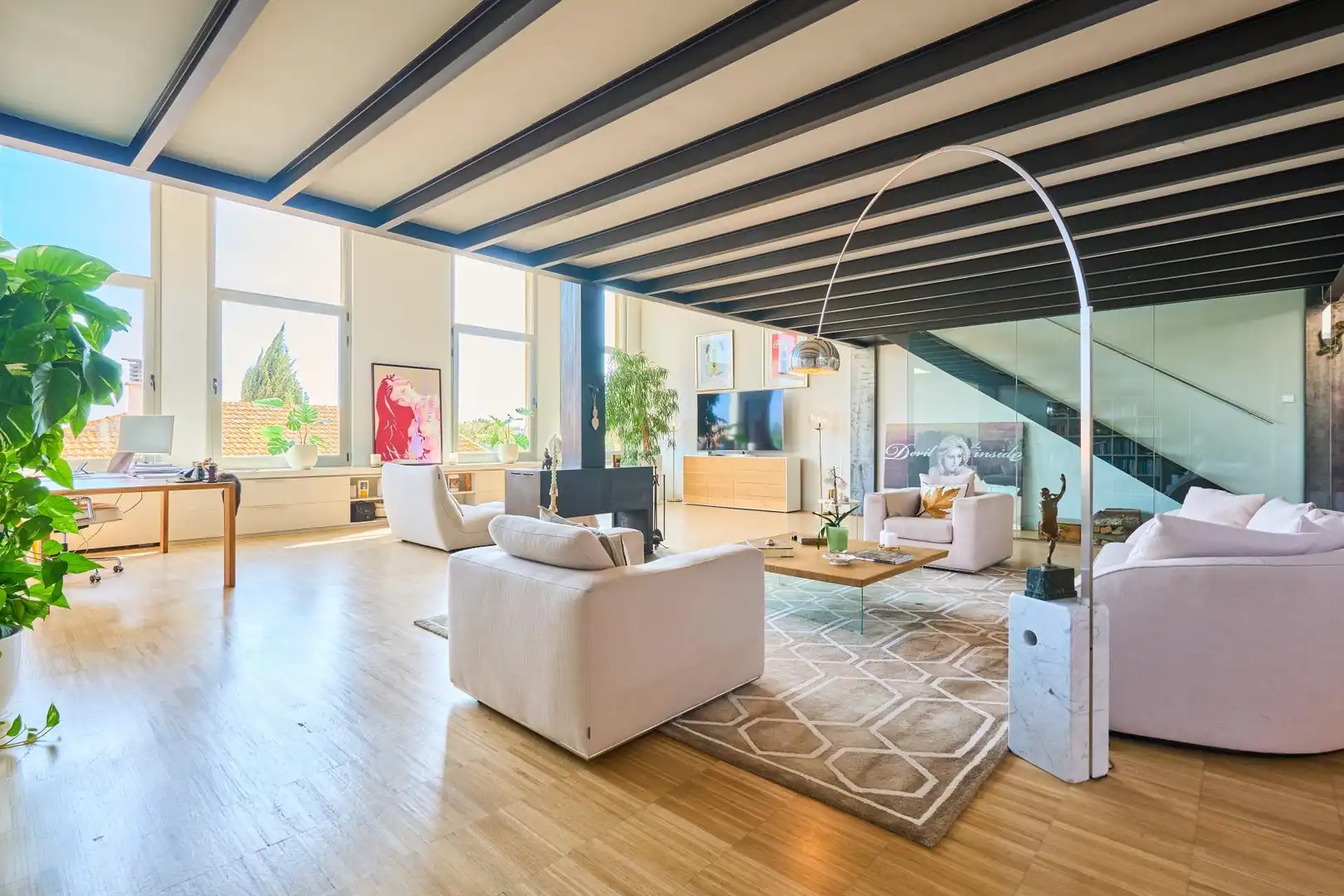 Living room of Houses for sale in  Palma de Mallorca  with Air Conditioner, Heating and Parquet flooring
