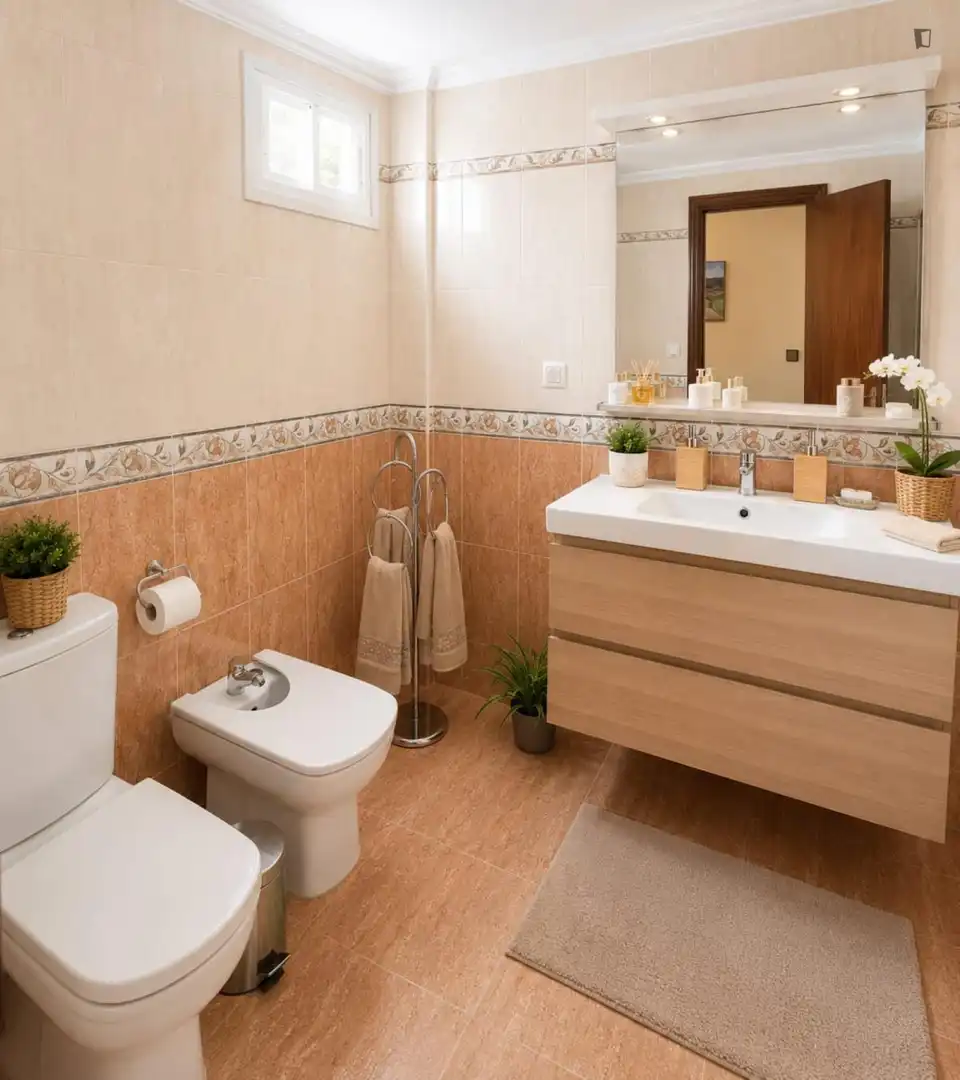 Bany de Apartament per a compartir en Sevilla amb Aire condicionat, Calefacció i Moblat