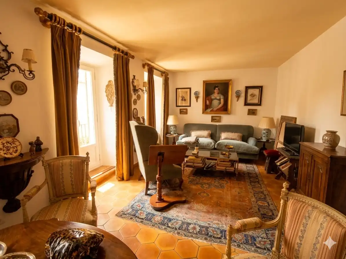 Sala d'estar de Finca rústica en venda en San Lorenzo de El Escorial amb Calefacció i Terrassa
