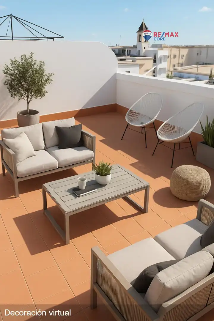 Terrasse von Dachboden zum Verkauf in Puebla de la Calzada mit Klimaanlage, Heizung und Möbliert