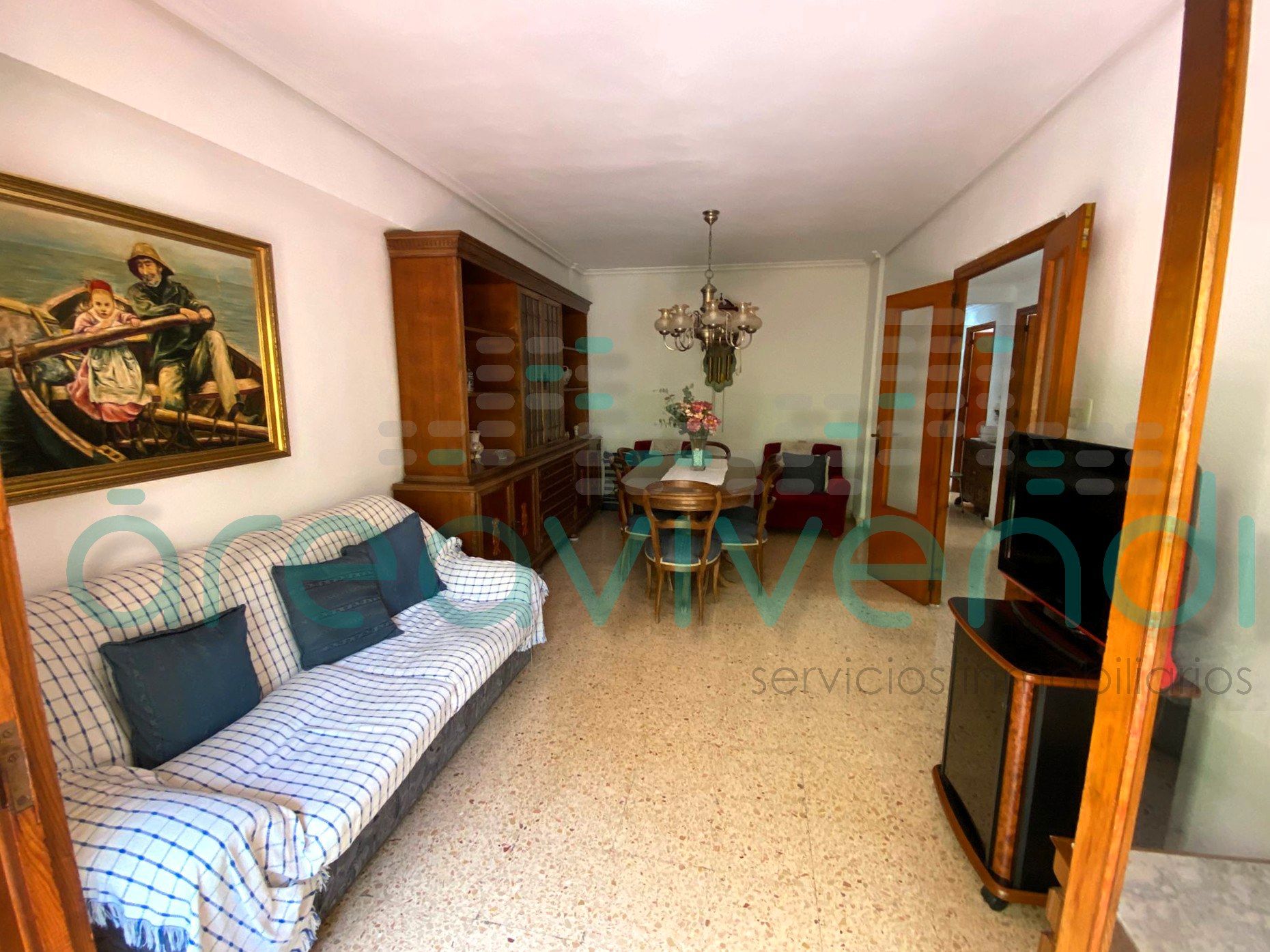 Sala d'estar de Pis en venda en Castellón de la Plana / Castelló de la Plana amb Aire condicionat, Moblat i Balcó