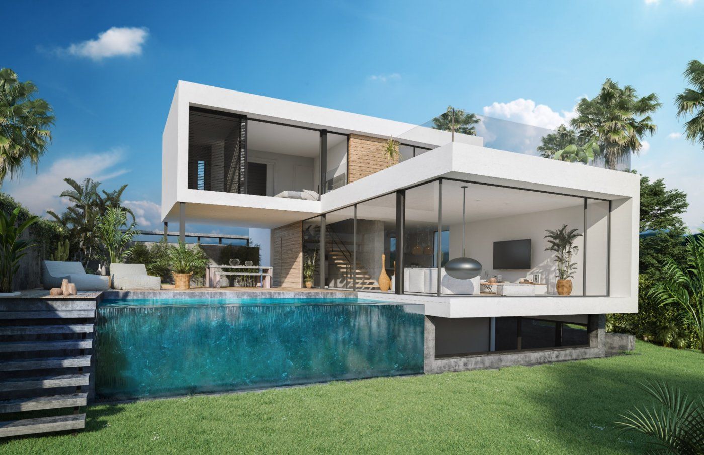 Vista exterior de Casa o chalet en venta en Estepona con Aire acondicionado, Calefacción y Jardín privado