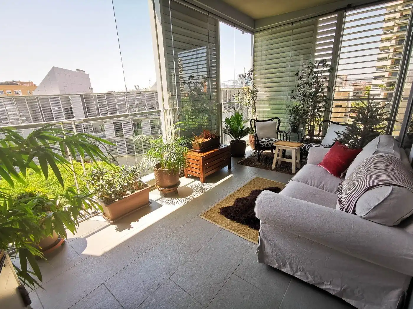 Terrasse von Wohnungen zur Miete in Barcelona mit Klimaanlage, Heizung und Parkett