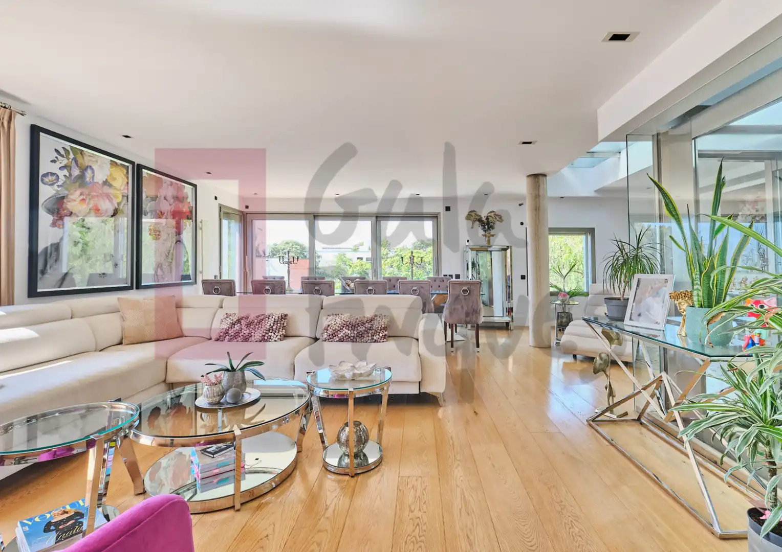 Sala de estar de Casa o chalet en venta en Barcelona con Aire acondicionado, Calefacción y Parquet